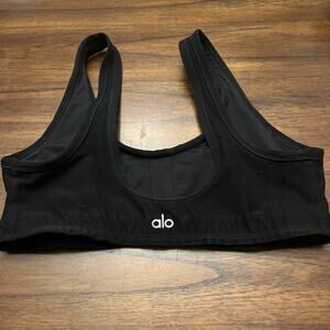 Alo Yoga Bra Women’s Size M Yoga Activewear Workout CrossFit Sports Black Gym